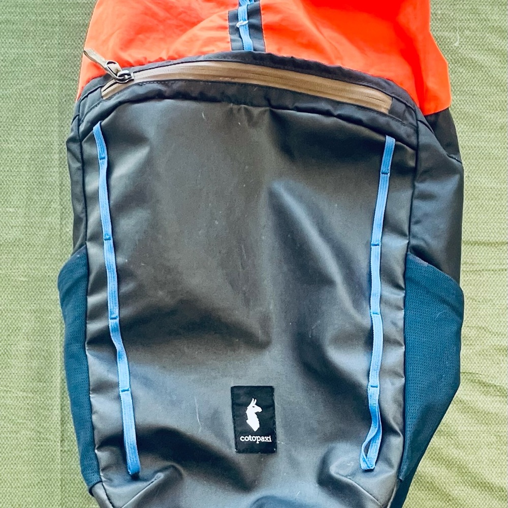 Cotopaxi Orange and Black Backpack
